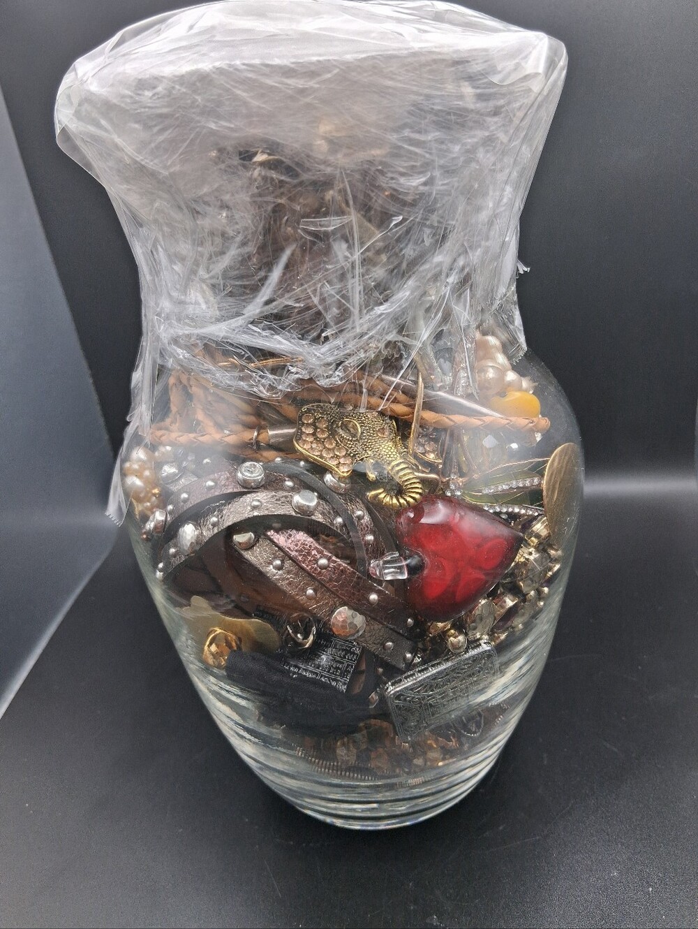 HUGE 3LB+ Vintage to Now Jewelry Jar Unopened Untested Thrifted Mixed Lot